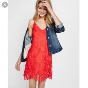Express red dress xs